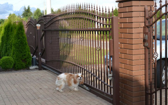 Ogrodzenie z cegły klinkierowej wyszło bardzo dobrze. Kłopoty z bramą wjazdową