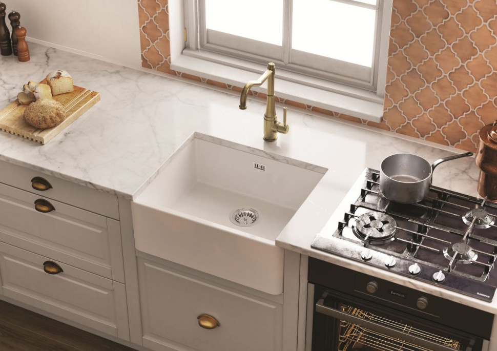 Ceramiczny zlewozmywak Sabor z oferty Deante