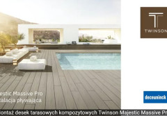 Montaż deski tarasowej. Deski tarasowe kompozytowe Twinson Majestic Massive Pro.