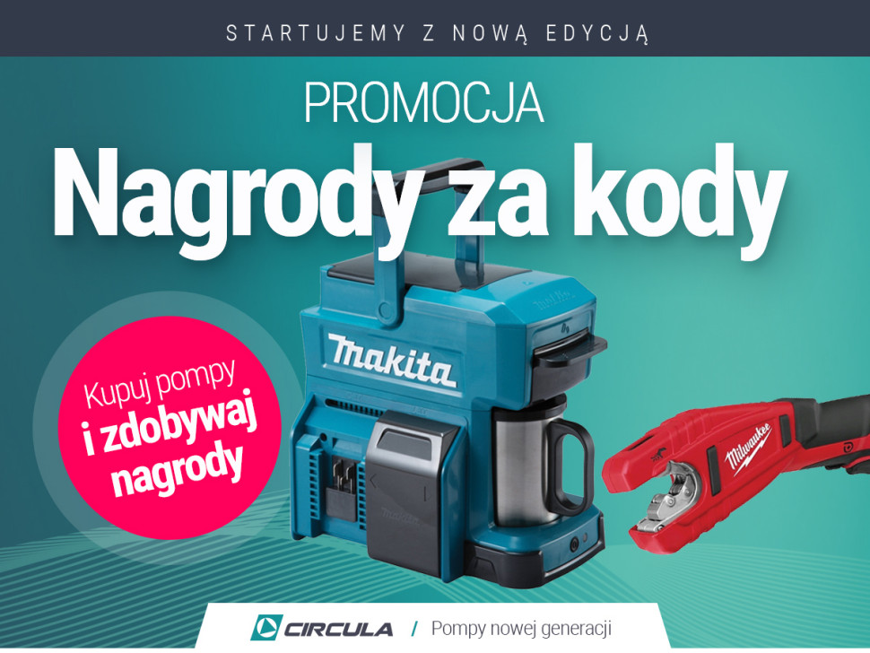 Nagrody za kody - promocja pomp marki CIRCULA