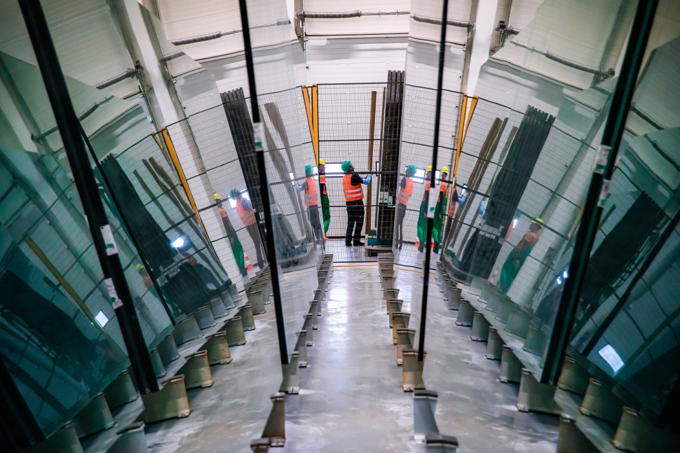 Tafle szkla w magazynie. fot. NSG Group