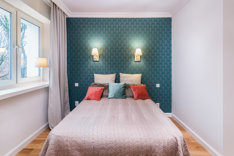 Tapeta na ścianie w sypialni