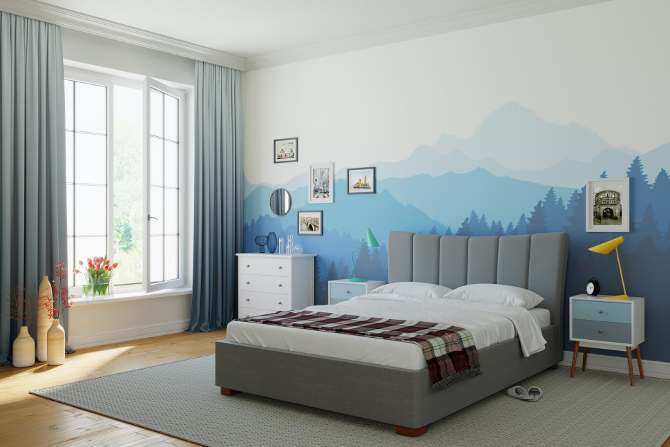 Tapeta na ścianie w sypialni