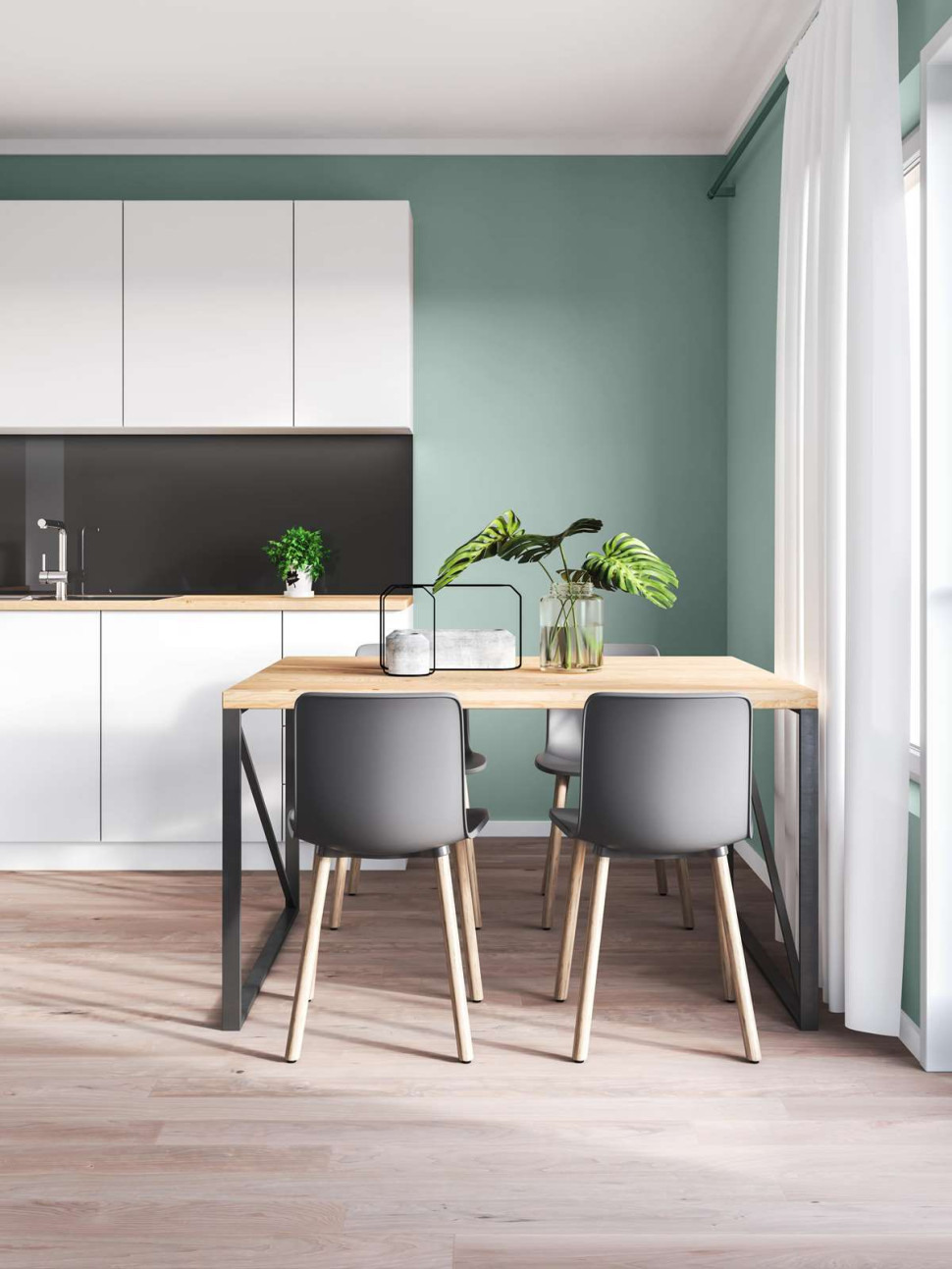 Kuchnia zabezpieczona farbami Beckers Designer Kitchen & Bathroom