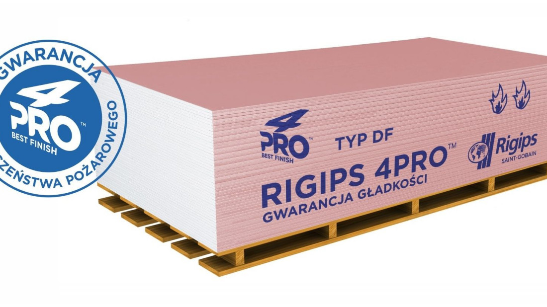 Ogniochronna płyta RIGIPS 4PRO™ Fire+ typ DF