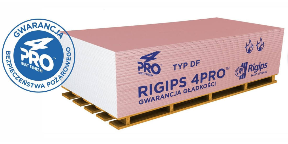 Ogniochronna płyta RIGIPS 4PRO™ Fire+ typ DF