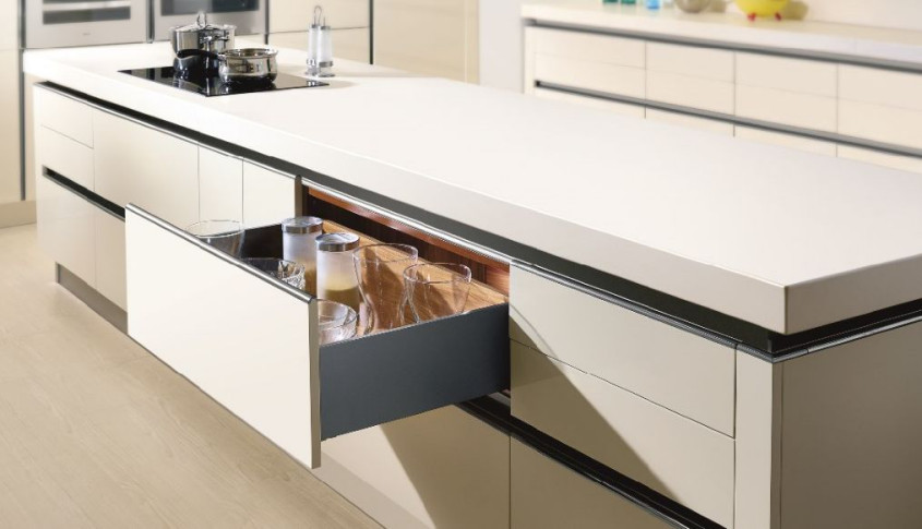 W szufladach SB Slim Box można przechowywać przedmioty o łącznej wadze nawet do 40 kg