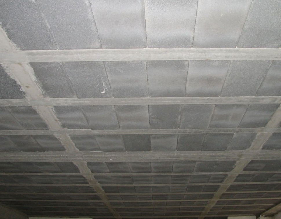Strop Teriva po wykonaniu żeber rozdzielczych