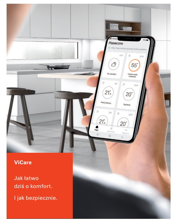 Aplikacja mobilna ViCare - łatwe, zdalne sterowanie ogrzewaniem w domu
