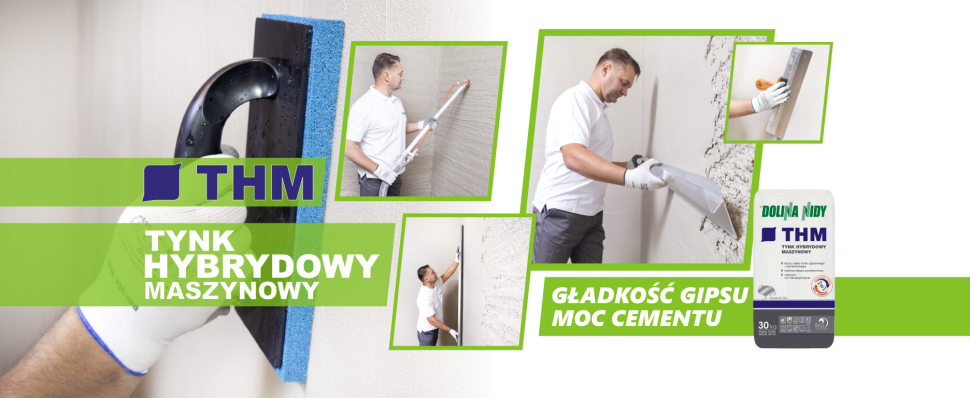 Tynk HYBRYDOWY Maszynowy Dolina Nidy - gładkość gipsu, moc cementu