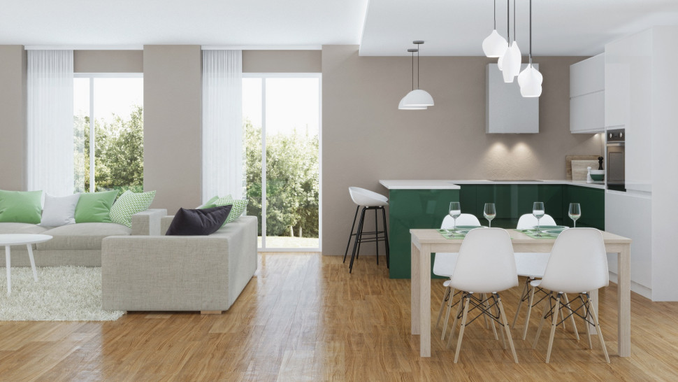 Kuchnia połączona z salonem