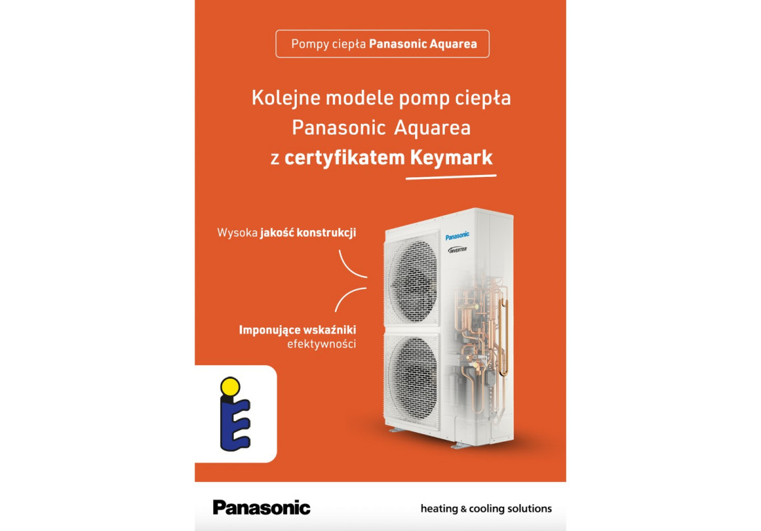 Kolejne modele pomp ciepła Panasonic Aquarea z certyfikatem Keymark