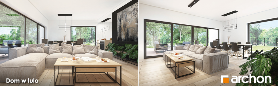 Projekt domu Dom w lulo - wnętrze domu w nowoczesnej aranżacji