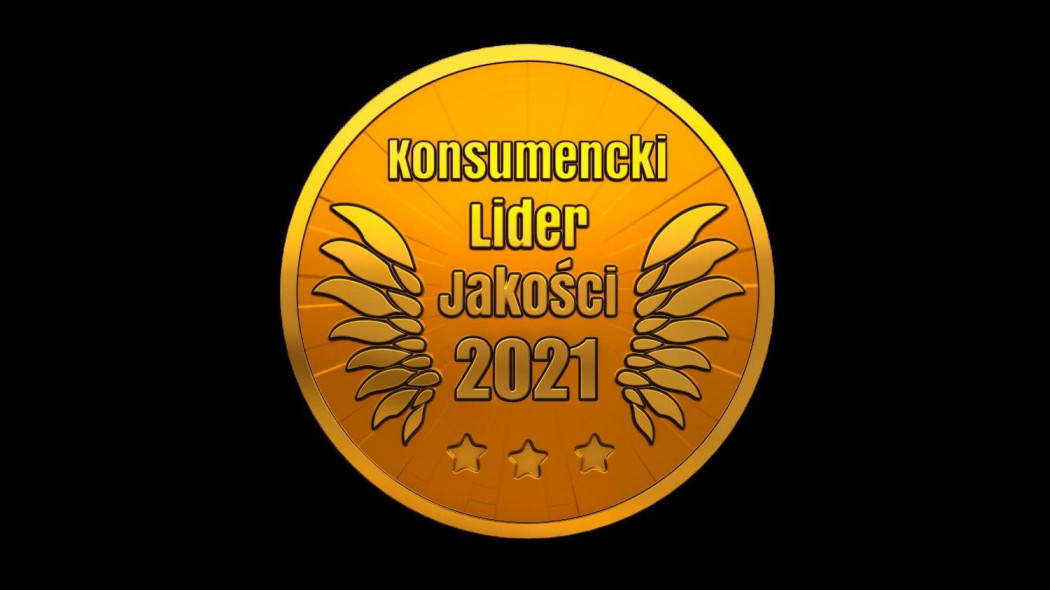 ZŁOTE godło KONSUMENCKI LIDER JAKOŚCI 2021 dla marki JONIEC®