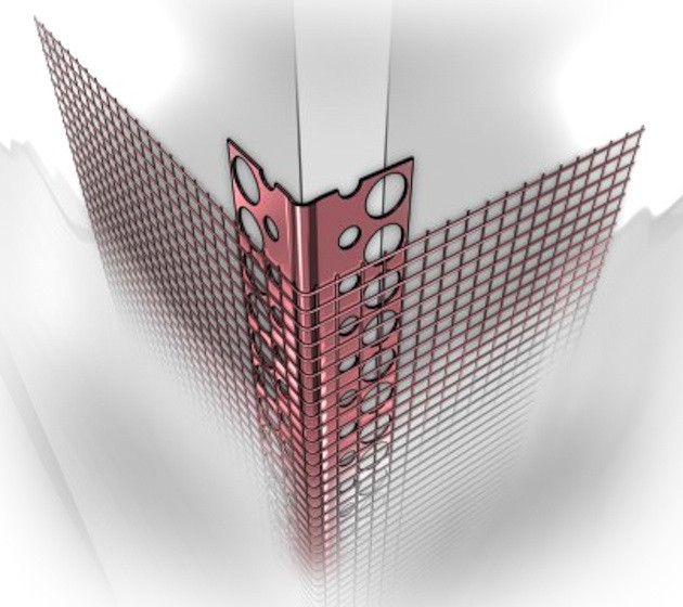 Narożnik z siatką elewacyjną