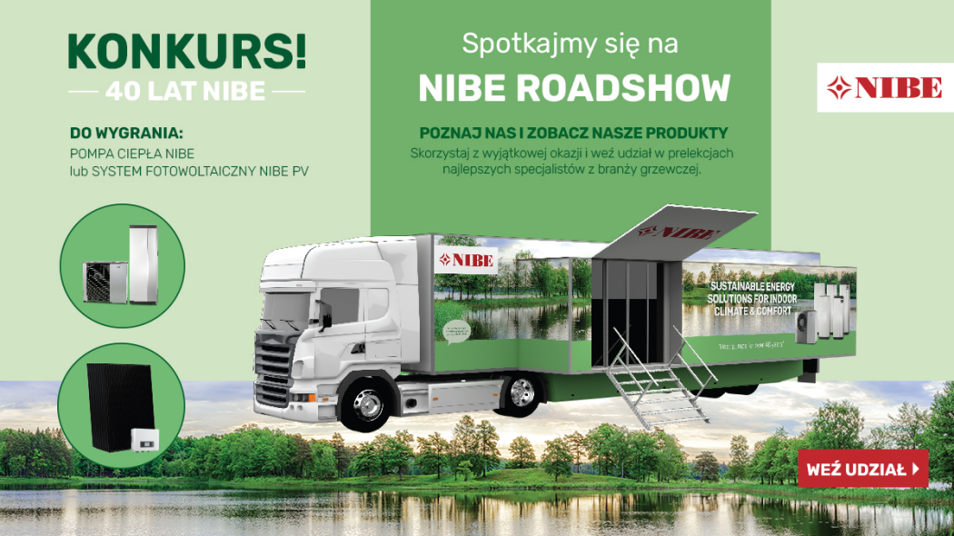 NIBE świętuje 40 lat produkcji pomp ciepła! Rusza w trasę ROADSHOW i ogłasza KONKURS