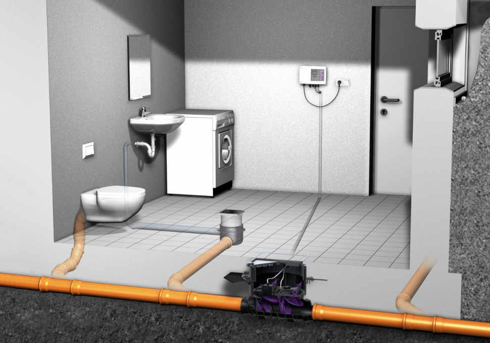 Staufix FKA zabudowany w posadzce z pokrywą do wypełnienia płytkami