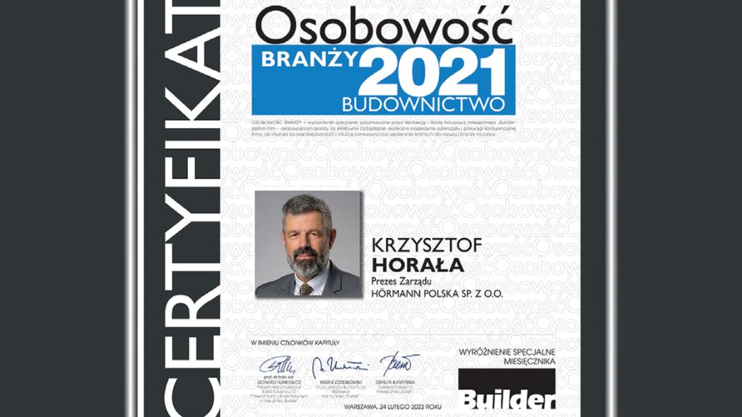 Hörmann Polska z certyfikatami Builder Awards