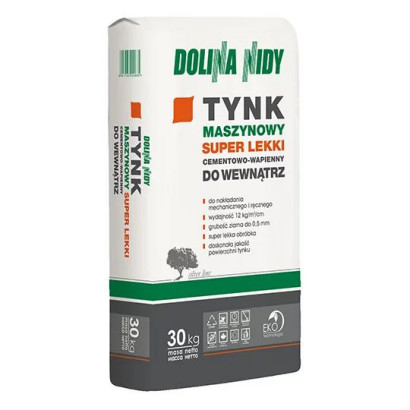 Tynk cementowo-wapienny maszynowy super lekki do wewnątrz
