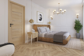 Drzwi Mobi w okleinie drewnianej