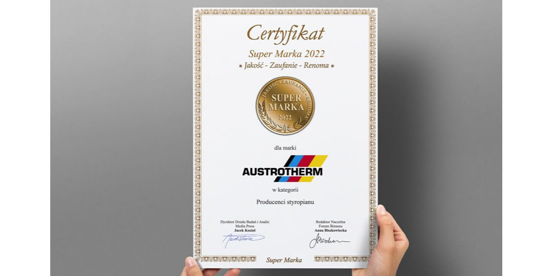 Austrotherm zdobywa tytuł Super Marki 2022