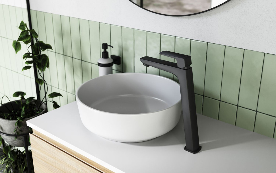 Umywalkowa bateria nablatowa Vitto Black VerdeLine