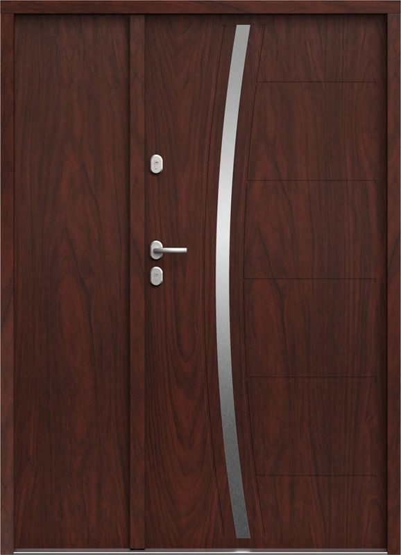 Wzór drzwi Duo 60 - ST8 Ryga + P00 (mahoń)