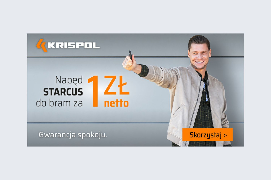 Napęd STARCUS do bram KRISPOL za 1 zł!