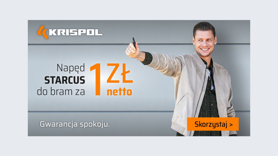 Napęd STARCUS do bram KRISPOL za 1 zł!