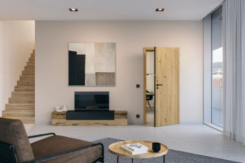 BaseLine - drewniane drzwi bezprzylgowe