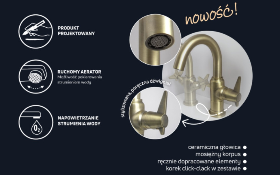 Baterie Temisto z mieszaczem