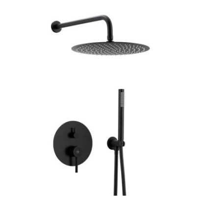 MOZA BLACK zestaw natryskowy podtynkowy z baterią 3 funkcyjną