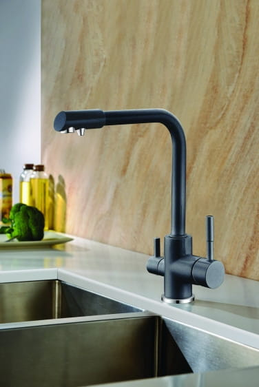 Kran Trójdrożny Amanda czarny metalic