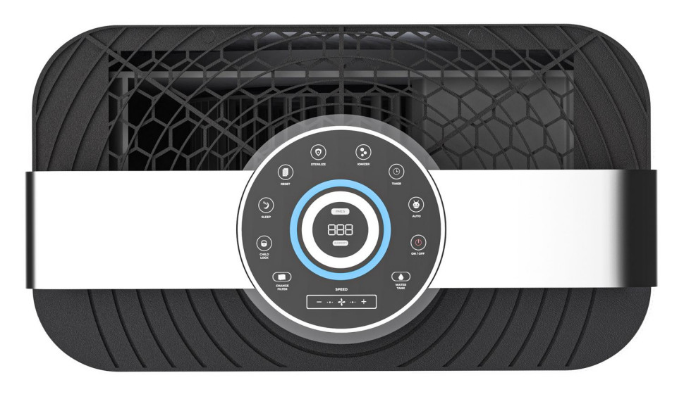 Intuicyjny panel sterowania oczyszczacza powietrza Air Cleaner PRO. fot. Ecoventeam
