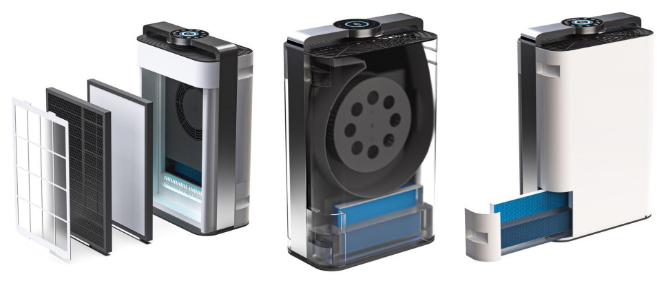 System filtracji powietrza w oczyszczaczu Air Cleaner PRO. fot. Ecoventeam