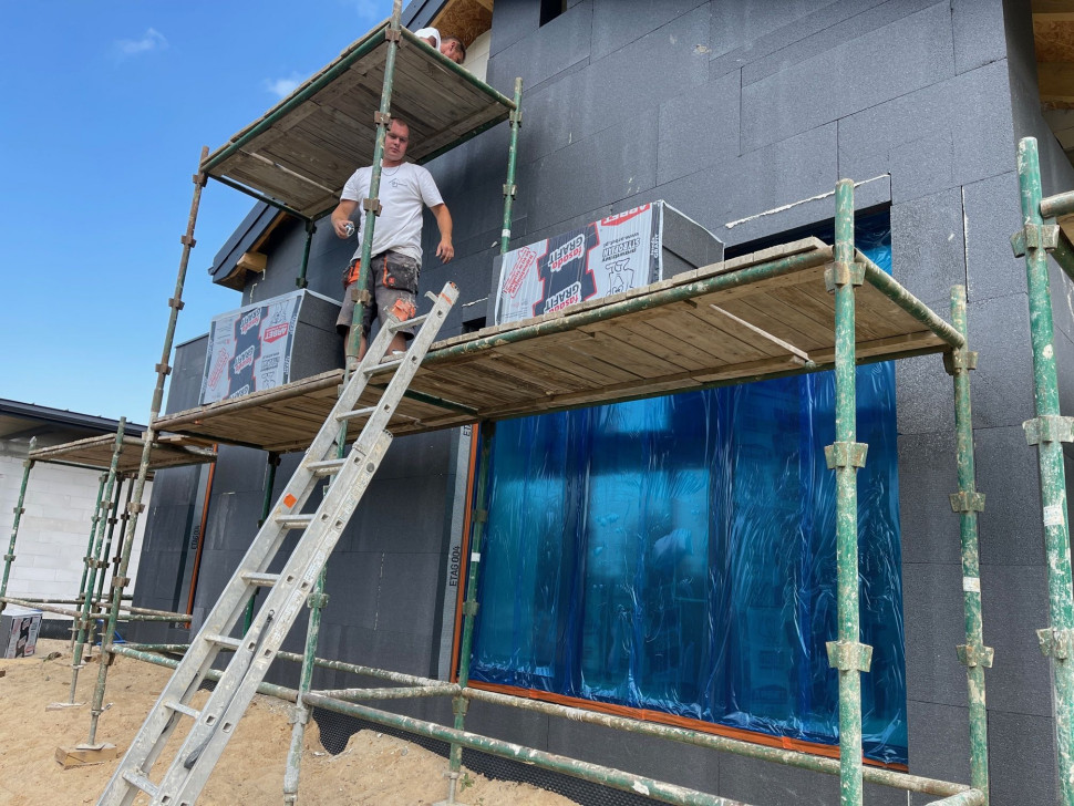 Dom ocieplany styropiane Fasada GRAFIT. fot FS Arbet