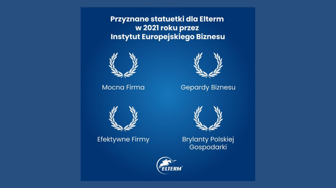 Nagrody Instytutu Europejskiego Biznesu dla firmy Elterm