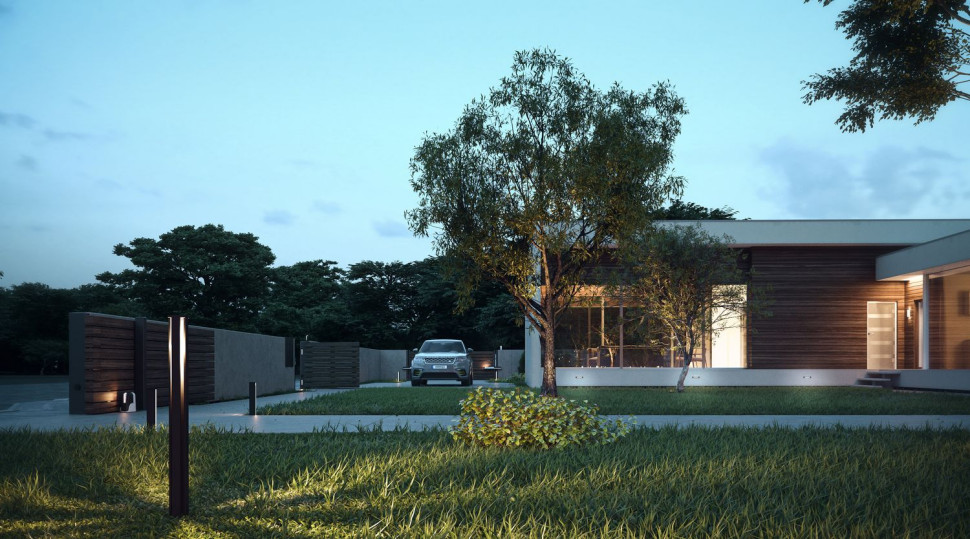 Night Light system - oświetlenie LED zintegrowane z napędem do bramy wjazdowej. fot. Key Polska