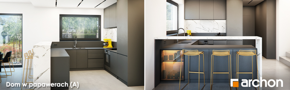 Wizualizacje wnętrz Domu w papawerach (A)