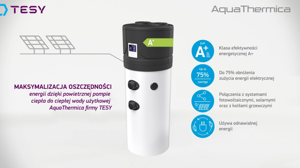 Oszczędzaj energię dzięki powietrznej pompie ciepła do c.w.u. AquaThermica firmy TESY