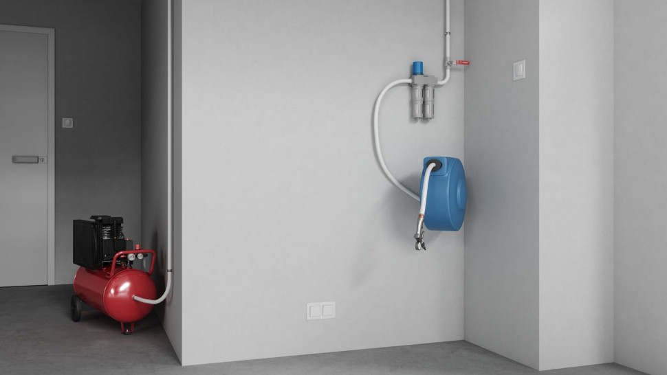 Zawór kulowy F-Power w instalacji sprężonego powietrza. fot. FERRO