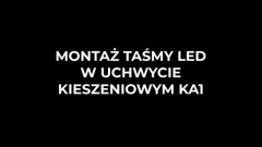 WALA uchwyt do drzwi - montaż taśmy LED w uchwycie kieszeniowym KA1