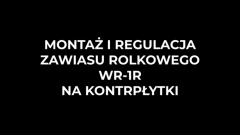 WALA zawiasy do drzwi - Montaż i regulacja zawiasu WR-1R na kontrpłytki