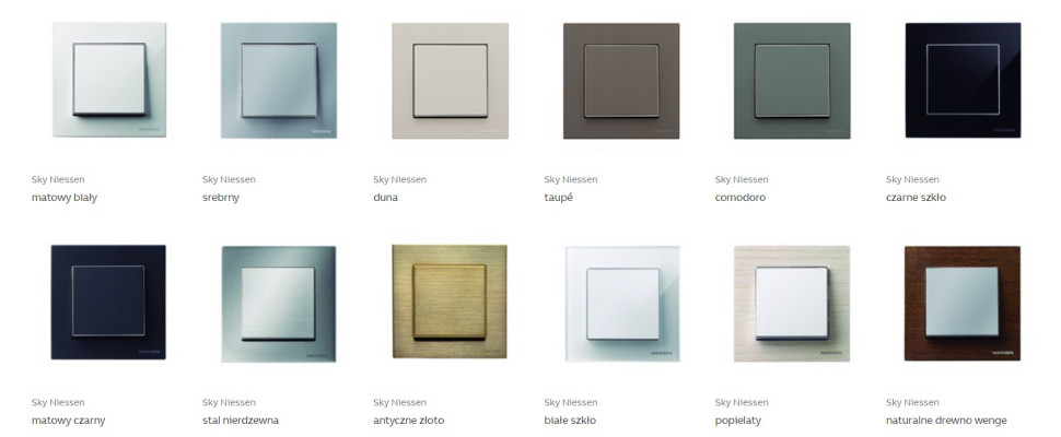 Nowe kolory serii przełączników Axcent® pur i SKY