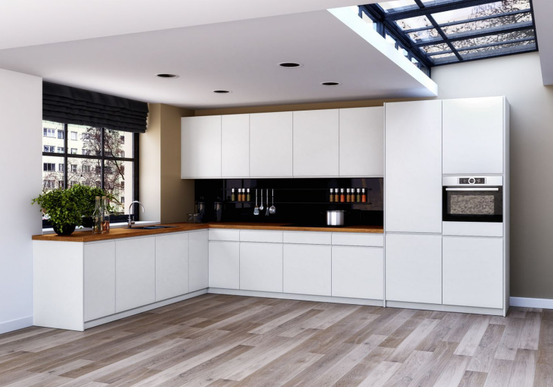 Juliet jest propozycją nowoczesnej kuchni lakierowanej z wygodnym frezowanym uchwytem
