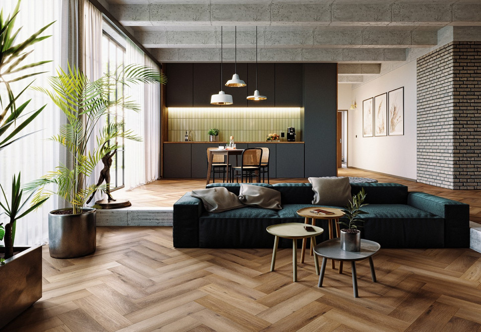 PANELE WINYLOWE Arbiton Herringbone Dąb Georgetown