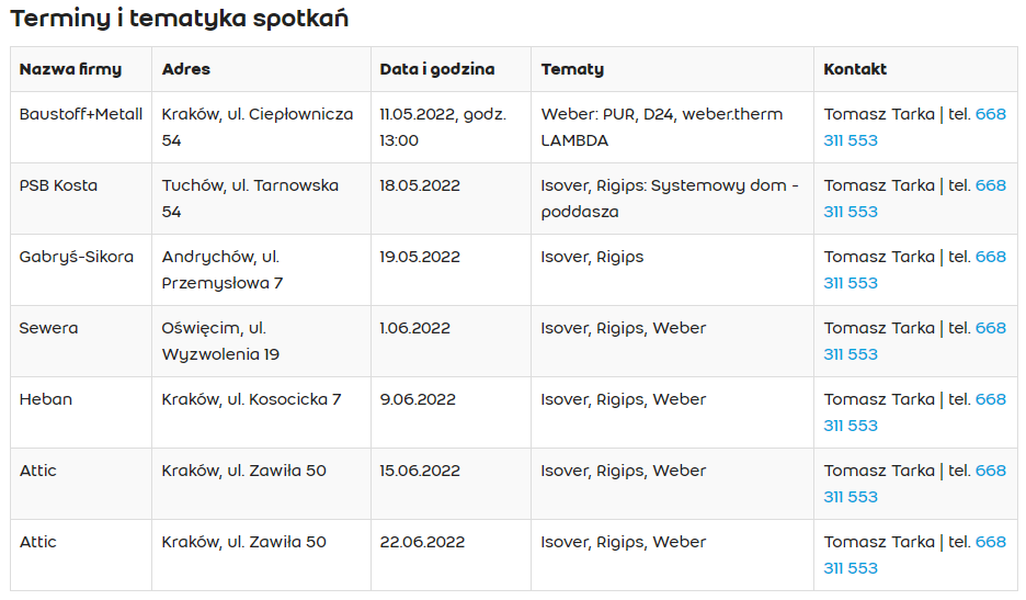 Gdzie i kiedy się widzimy?