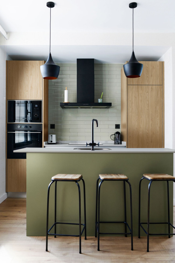 Blat compact U12188 Szary Jasny, plyta laminowana U19503 Avocado, R20348 Dab olejowany