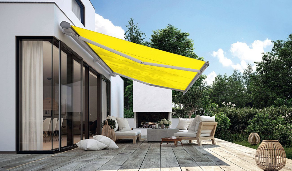 Poszycie markizy powinno być nieprzemakalne, odporne na blaknięcie i rozerwanie przez wiatr, a także łatwe w czyszczeniu