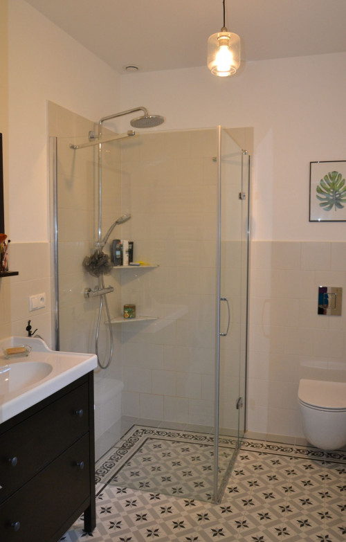 Najefektowniejszym elementem łazienki jest posadzka z gresu